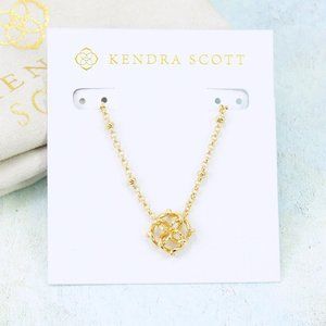 Kendra Scott Kelly Short Logo Pendant Necklace Gold Plated